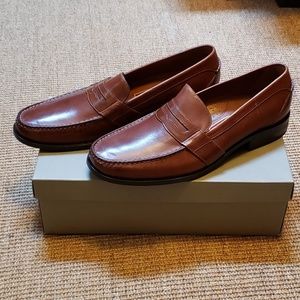 Cole Haan Adrien penny loafer in saddle tan